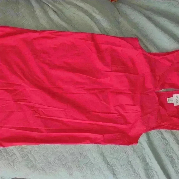Fuchsia stretching cotton mini dress size 8 - Picture 5 of 9